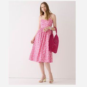 COPY - J. Crew A-line Cotton Poplin Midi Dress, Rosebud Floral